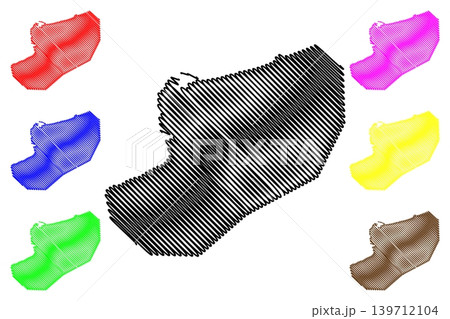 Republic Borough of Point Fortin (Regional corporations and municipalities, Republic of Trinidad and Tobago) map vector illustration, scribble sketch Point Fortin map 139712104