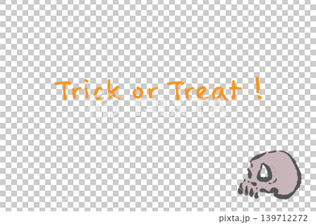 Flat pink skull hand-drawn brushstroke horizontal message card template - bottom right layout Flat pink skull hand-drawn brushstroke horizontal message card template - bottom right layout 139712272