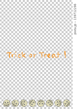 Yellow skull hand-drawn brushstroke vertical message card template - bottom border design Yellow skull hand-drawn brushstroke vertical message card template - bottom border design 139712286