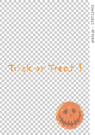 Orange, spooky full moon-only vertical message card template - hand-drawn Trick or Orange, spooky full moon-only vertical message card template - hand-drawn Trick or 139712402