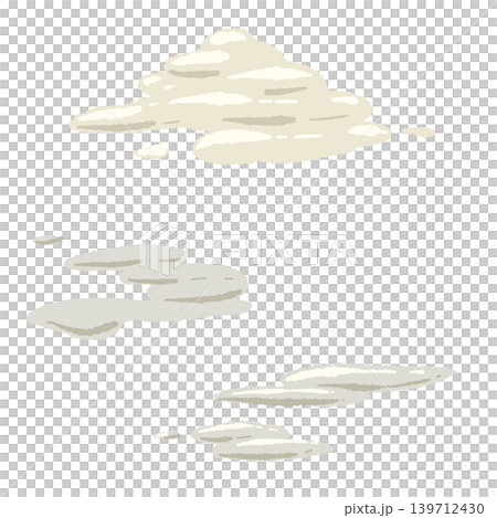 夜空の雲の手描きイラスト - ハロウィンやお月見の背景に使える風景デザイン 139712430