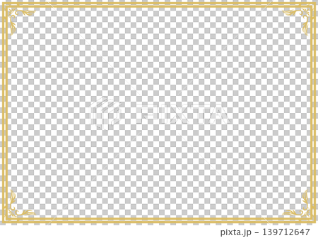 高級感のある金の表彰状フレーム 139712647