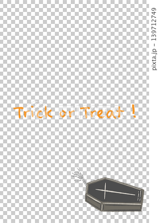 棺桶イラスト付きハロウィン縦向きメッセージカードテンプレート 棺桶イラスト付きハロウィン縦向きメッセージカードテンプレート 139712749