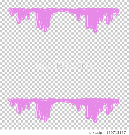 滴るピンクのスライムのベクターイラスト単体素材素材：ピンク 139713157