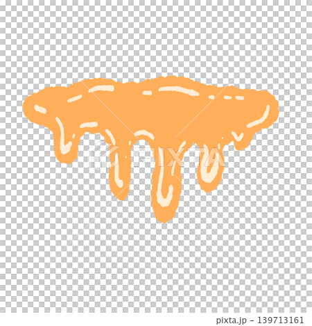 Wide, dripping orange slime vector illustration decorative material: Orange Wide, dripping orange slime vector illustration decorative material: Orange 139713161