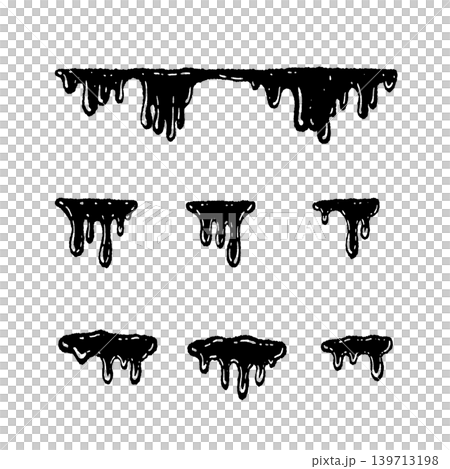 血が幅広く滴るシルエットのセットモノクロベクターイラスト素材 血が幅広く滴るシルエットのセットモノクロベクターイラスト素材 139713198
