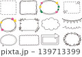 オシャレでポップなかわいいシンプルフレームセット 139713399