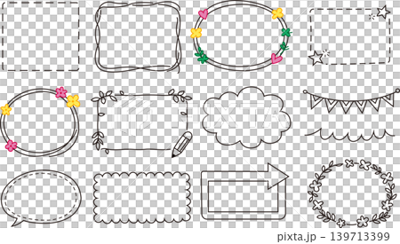 A stylish, pop, and cute simple frame set. A stylish, pop, and cute simple frame set. 139713399