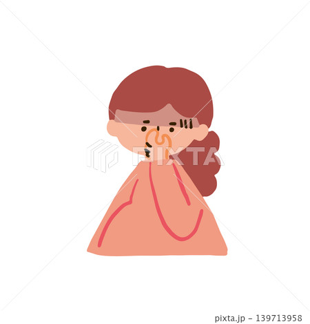 においづわりで鼻をつまむ妊婦さんのイラスト においづわりで鼻をつまむ妊婦さんのイラスト 139713958