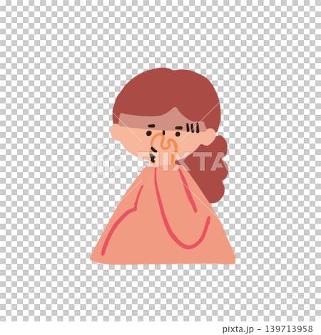においづわりで鼻をつまむ妊婦さんのイラスト においづわりで鼻をつまむ妊婦さんのイラスト 139713958