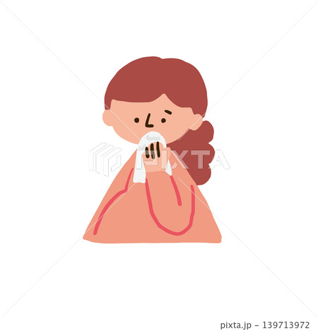 よだれつわりのママのイラスト よだれつわりのママのイラスト 139713972