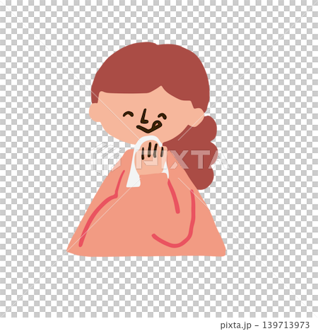 楽しく食べる妊婦さんのイラスト 139713973