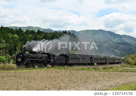 SLやまぐち号　JR山口線　撮影名所　徳佐Sカーブを驀進 139714158