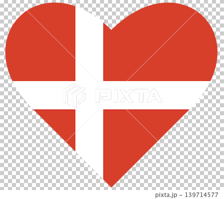 Illustration of Denmark National Flag in heart shape, love symbol. Illustration of Denmark National Flag in heart shape, love symbol. 139714577