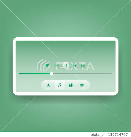 Modern Music Player User Interface Dashboard...のイラスト素材 [139714707] - PIXTA