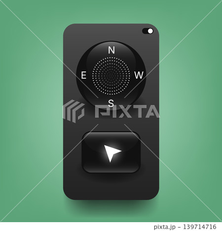 Modern Compass Navigation User Interface Mobile App Concept Modern Compass Navigation User Interface Mobile App Concept 139714716