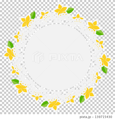 Plumeria circular lace frame Plumeria circular lace frame 139715430