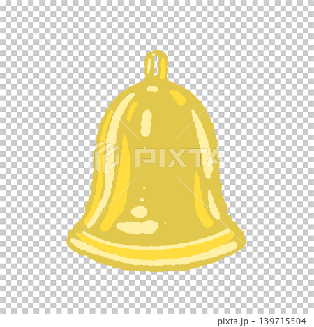 Yellow vertical bell illustration (single image, transparent background) Yellow vertical bell illustration (single image, transparent background) 139715504