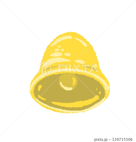 下から見た黄色いベル 単体イラスト 背景透過素材 139715506