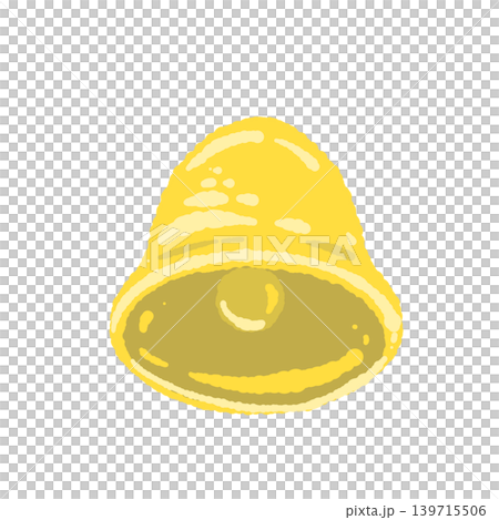 下から見た黄色いベル 単体イラスト 背景透過素材 139715506