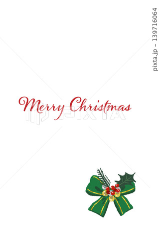 豪華なミックスリボンのコーナー装飾 縦型クリスマスカードテンプレート 背景透過 豪華なミックスリボンのコーナー装飾 縦型クリスマスカードテンプレート 背景透過 139716064