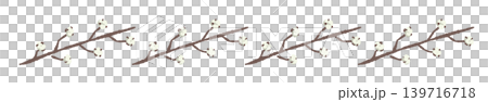 Illustration of long, continuous lines of cotton flowers and brown branches as decorative elements, with a transparent background. Illustration of long, continuous lines of cotton flowers and brown branches as decorative elements, with a transparent background. 139716718