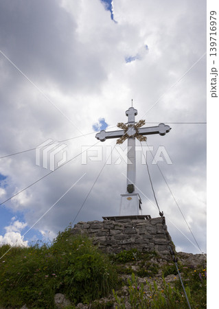 Summit cross of Wallberg mountain, Bavaria, Germany 139716979