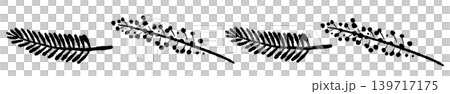 Scattered Mimosa Flower Line Divider for 139717175