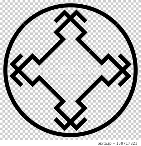 家紋です。糸輪に隅立て折入り井筒といいます。 139717823