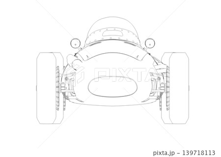 car outline drawing, sketch, contour image car outline drawing, sketch, contour image 139718113