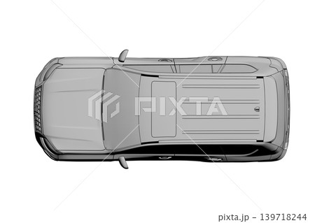 car isolated on transparent background, 3d illustration, cg render 139718244