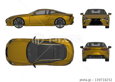 car isolated on transparent background, 3d illustration, cg render car isolated on transparent background, 3d illustration, cg render 139718252
