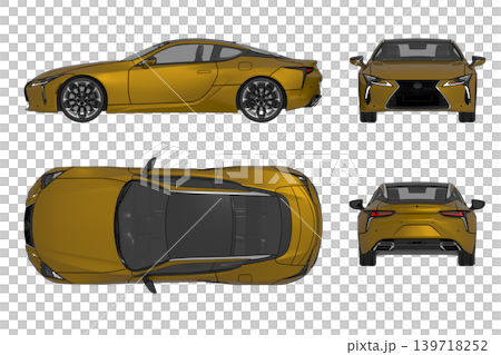 car isolated on transparent background, 3d illustration, cg render car isolated on transparent background, 3d illustration, cg render 139718252