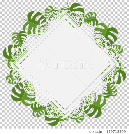 Monstera diamond lace frame Monstera diamond lace frame 139718309