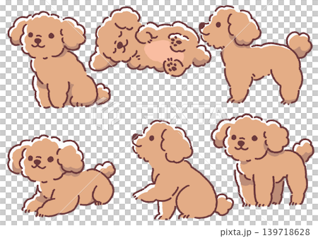 簡單可愛的狗狗插畫集:玩具貴賓犬姿勢合輯_豐富類型① 簡單可愛的狗狗插畫集:玩具貴賓犬姿勢合輯_豐富類型① 139718628