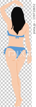 水着を着た女性が浜辺にいるイラスト 水着を着た女性が浜辺にいるイラスト 139718652