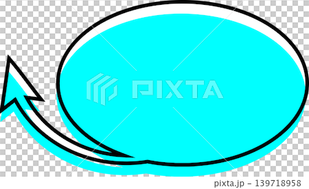簡單的淺藍色箭頭對話框/邊框 簡單的淺藍色箭頭對話框/邊框 139718958