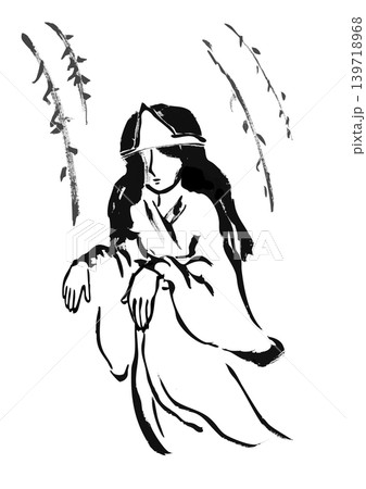 幽霊の手書き和風イラスト 139718968