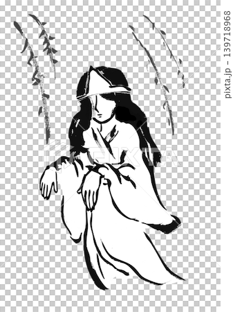 幽霊の手書き和風イラスト 139718968