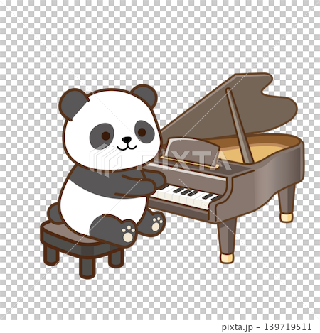 ピアノを弾くかわいいパンダのイラスト|キッズ・子供向け(保育園、幼稚園、学校) ピアノを弾くかわいいパンダのイラスト|キッズ・子供向け(保育園、幼稚園、学校) 139719511