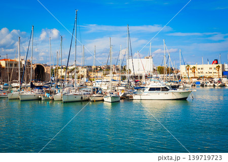 Port in Heraklion city, Crete island, Greece Port in Heraklion city, Crete island, Greece 139719723