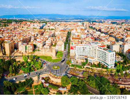 Tarragona city aerial panoramic view in Spain Tarragona city aerial panoramic view in Spain 139719743