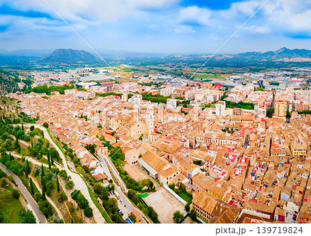 Xativa city aerial panoramic view, Spaint Xativa city aerial panoramic view, Spaint 139719824
