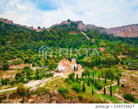 Sant Feliu Church aerial panoramic view, Spain 139719827