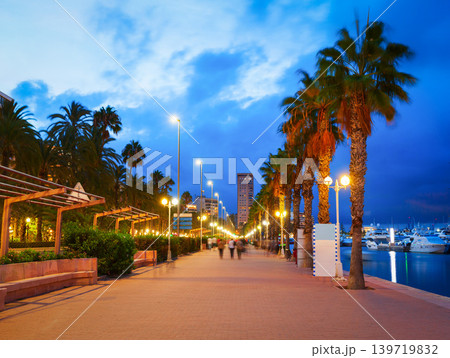 Promenade at the port of Alicante city, Spain 139719832