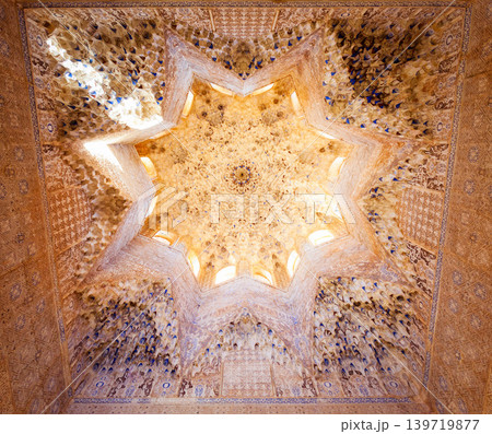 The Alhambra Palace interior in Granada, Spain 139719877