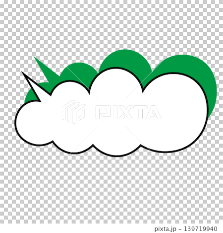 簡單的雲朵形對話框插圖素材(白色背景) 簡單的雲朵形對話框插圖素材(白色背景) 139719940
