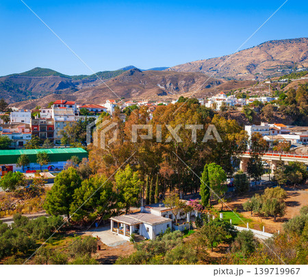 Orgiva town aerial panoramic view in Alpujarras, Spain Orgiva town aerial panoramic view in Alpujarras, Spain 139719967