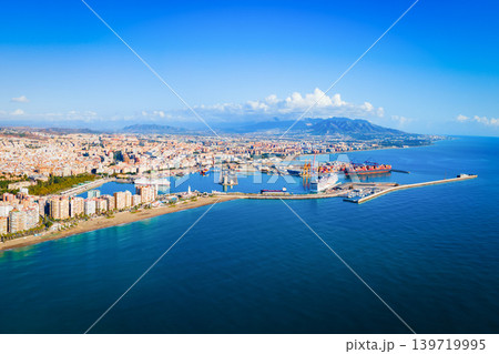 Malaga city aerial panoramic view in Andalusia, Spain 139719995