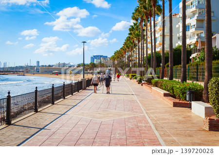 Marbella beach promenade in Andalusia, Spain 139720028